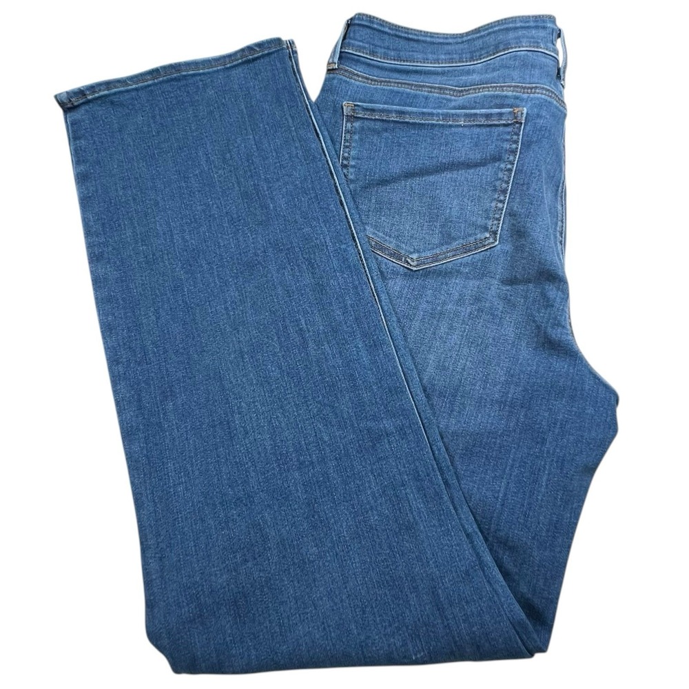NYDJ Womens 14 Marilyn Straight Medium Wash Mid Rise Stretch Denim Jeans